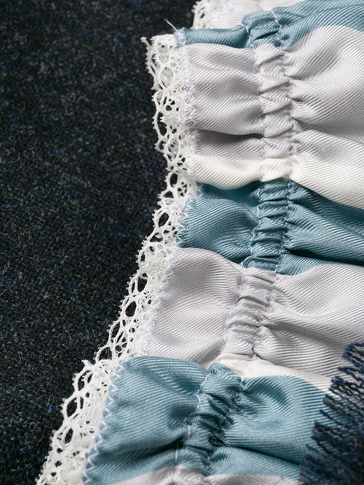 THOM BROWNE layered mini skirt-5