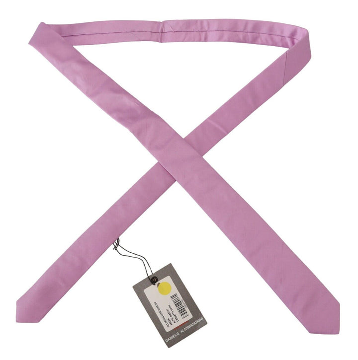 Daniele Alessandrini Pink Classic Men Necktie Accessory Silk Tie