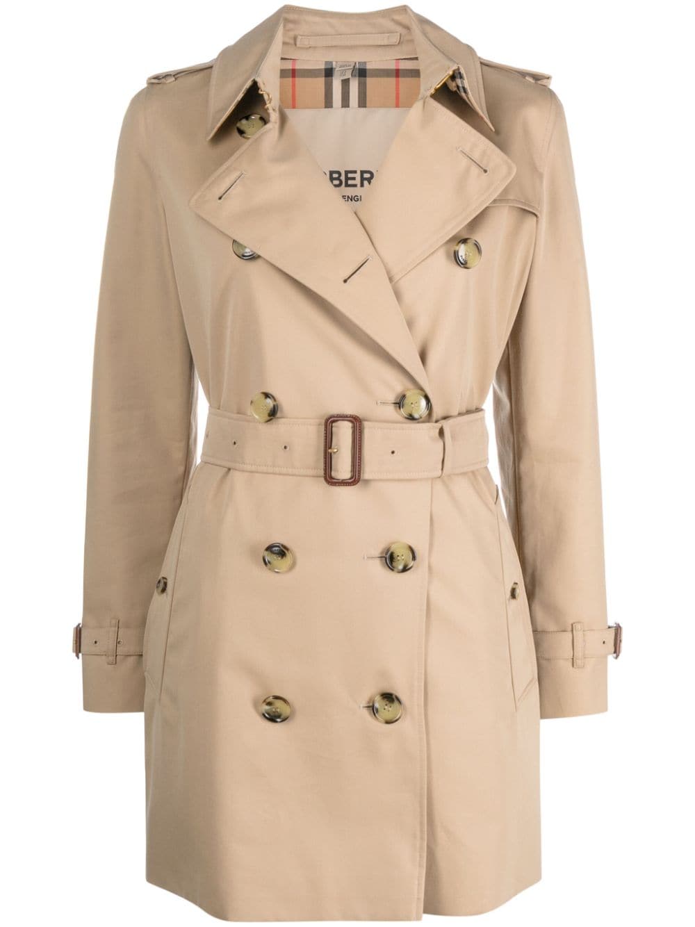 Short Kensington Heritage cotton trench coat-0