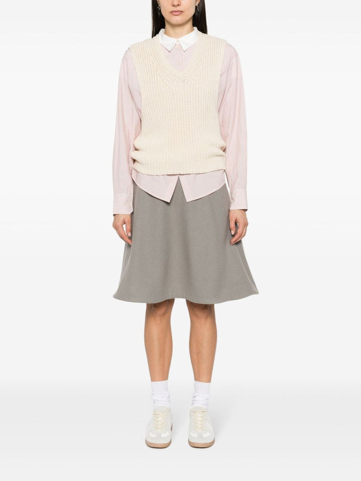 viring-wool blend A-line skirt-2