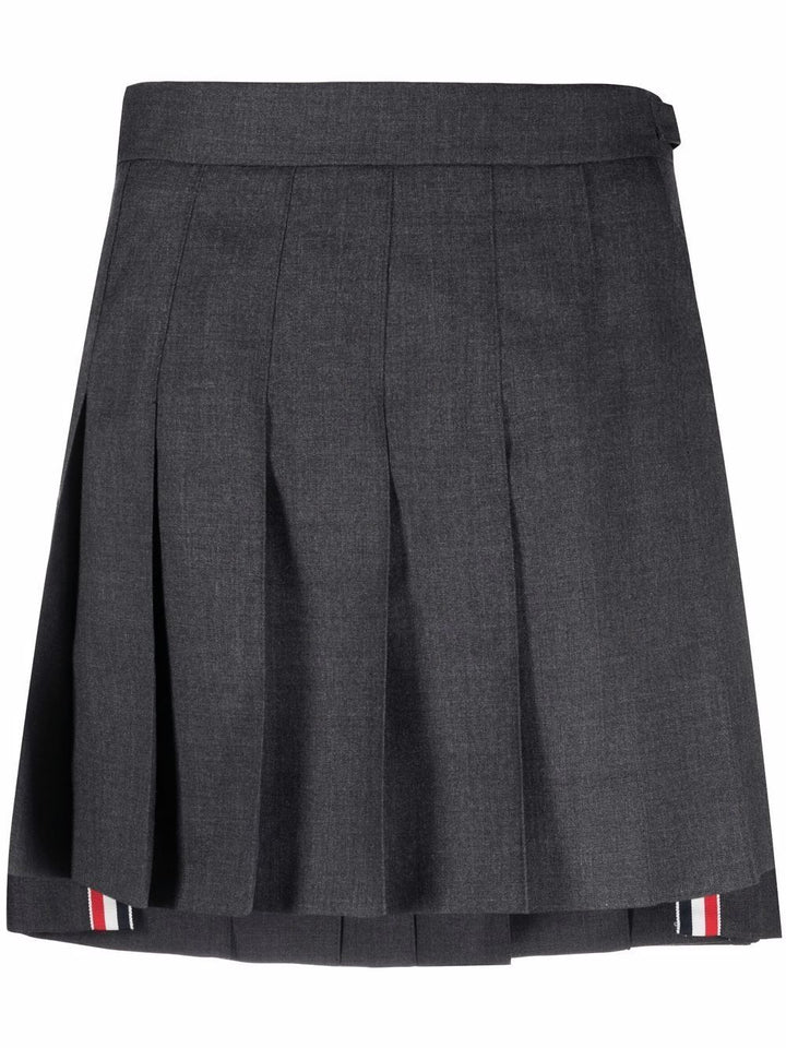 dropped back mini pleated skirt-0