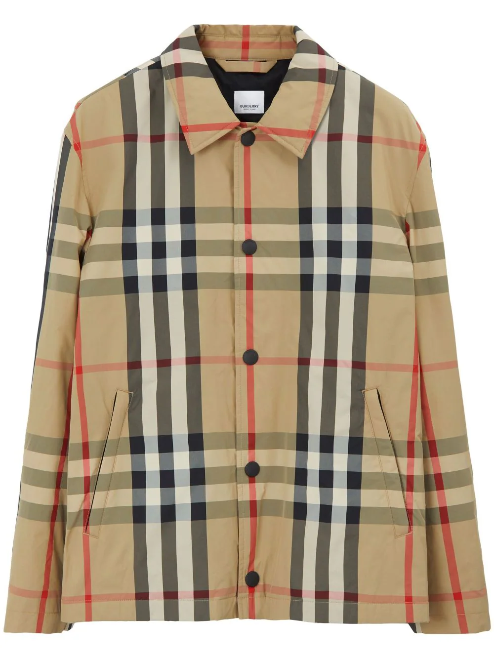 Burberry check-pattern shirt jacket-0
