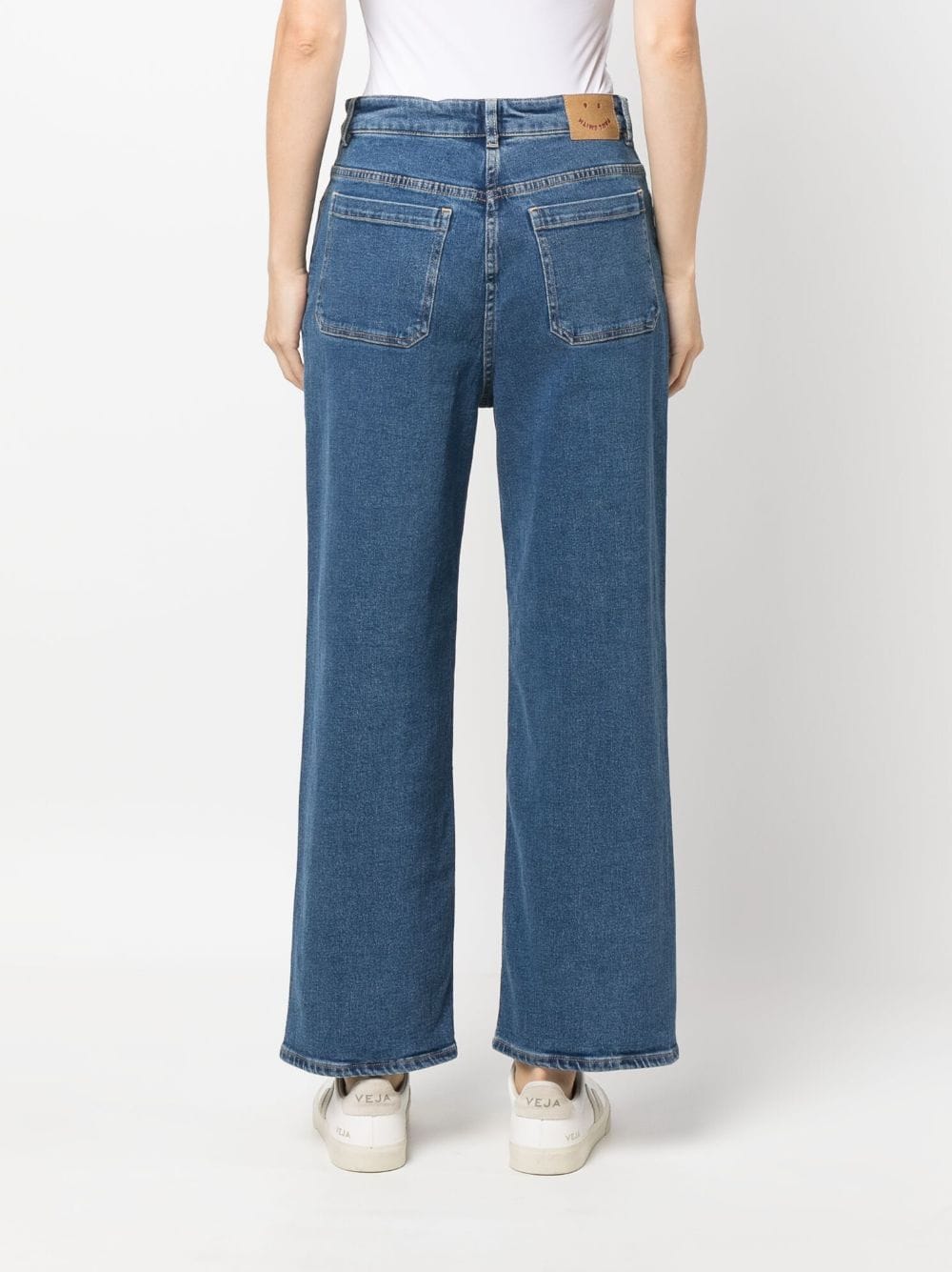 PAUL SMITH cropped wide-leg jeans-1