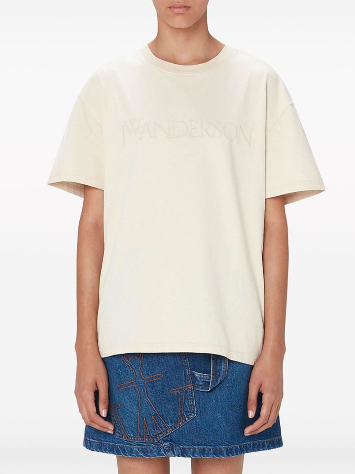 logo-embroidered cotton T-shirt-4