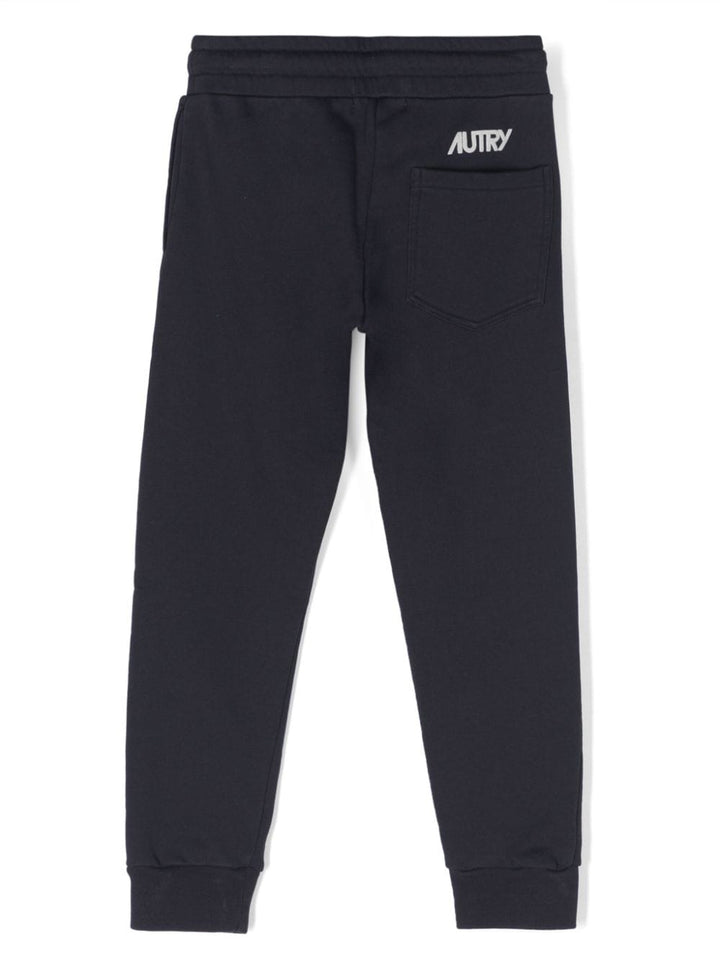 logo-embroidered cotton track pants-1