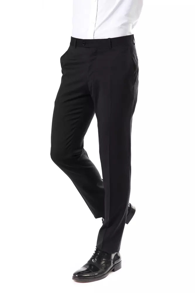 Uominitaliani Gray Wool Men's Suit Pants