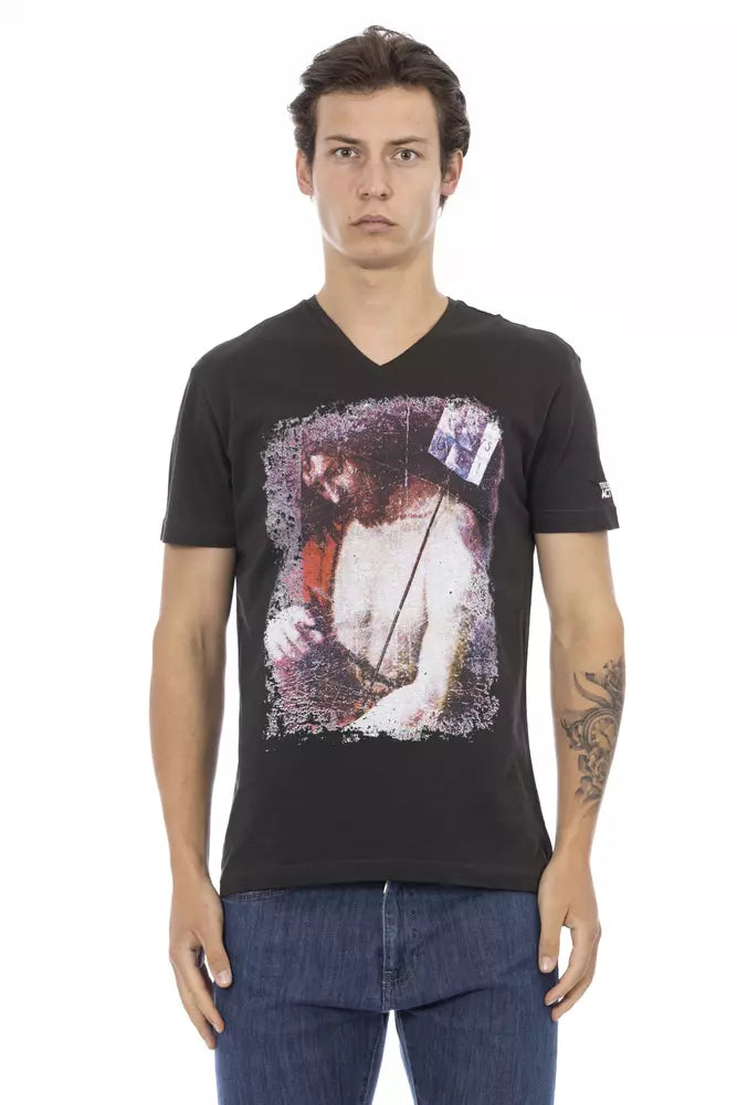 Trussardi Action Black Cotton Men's T-Shirt