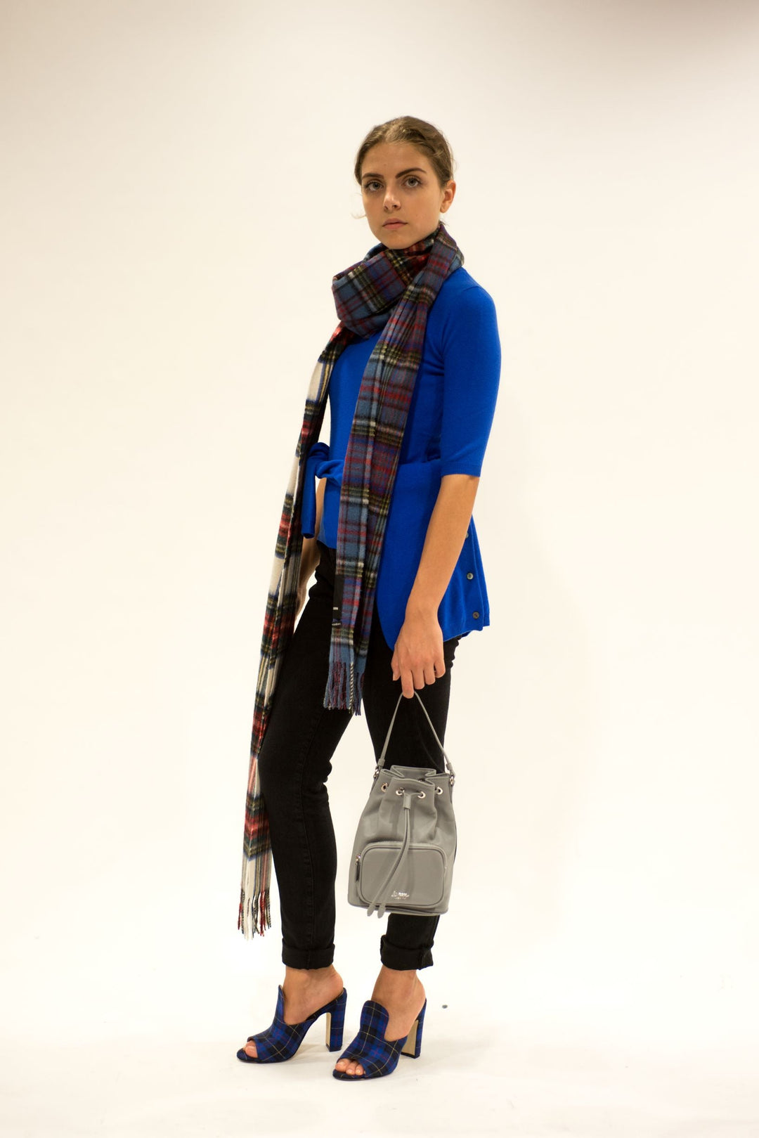 LA ROSE leather satchel bag black-22