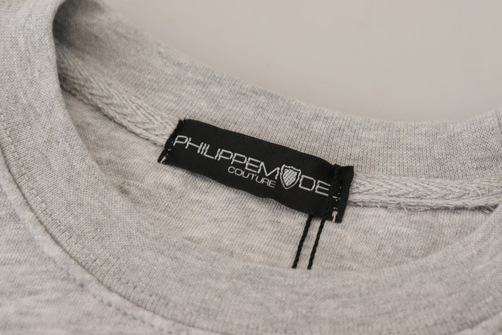 Philippe Model Gray Printed Long Sleeves Pullover Sweater