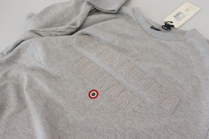 Aeronautica Militare Gray Men Pullover Sweatshirt Sweater