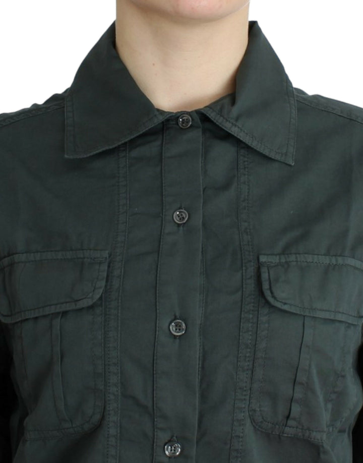 Cavalli Gray button down shirt