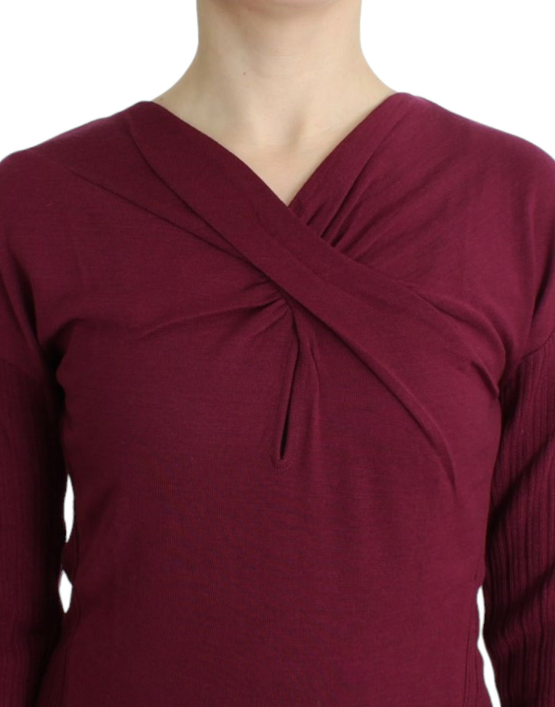 Cavalli Purple knitted wool sweater