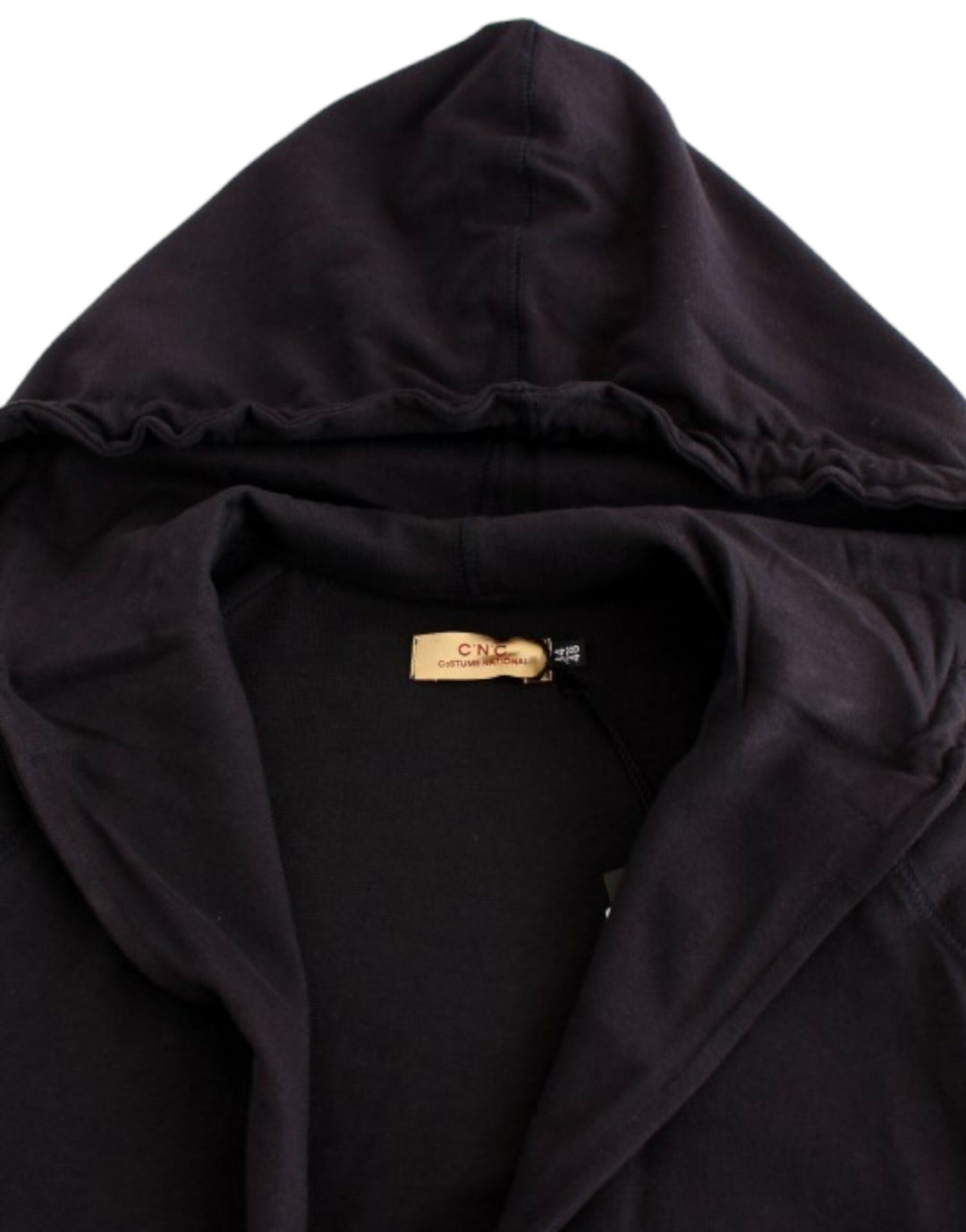 Costume National Blue hooded cotton sweater