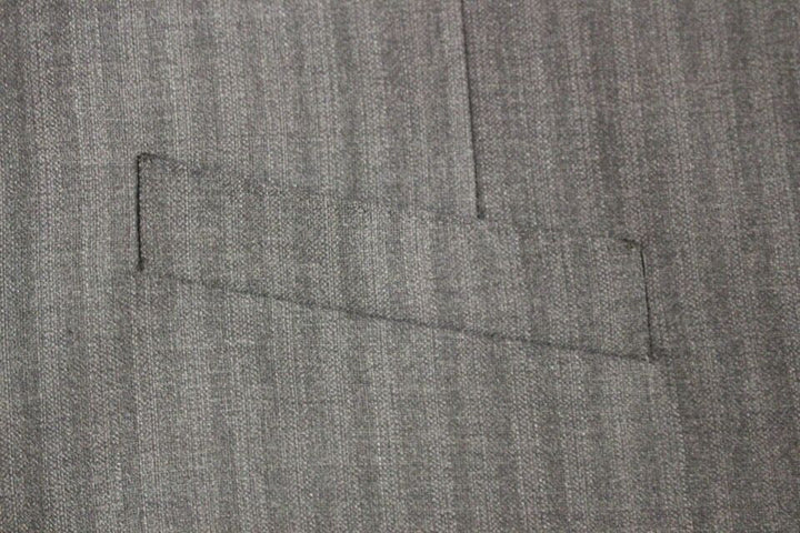 Dolce & Gabbana Gray Striped Wool Single Breasted Vest