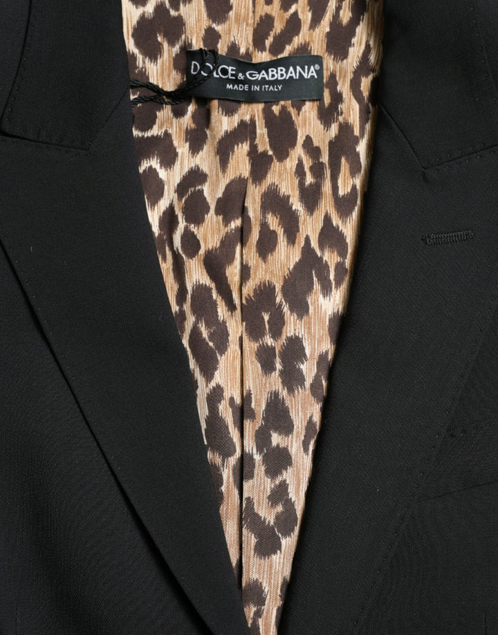 Dolce & Gabbana Black Wool Single Breasted Blazer Coat Jacket