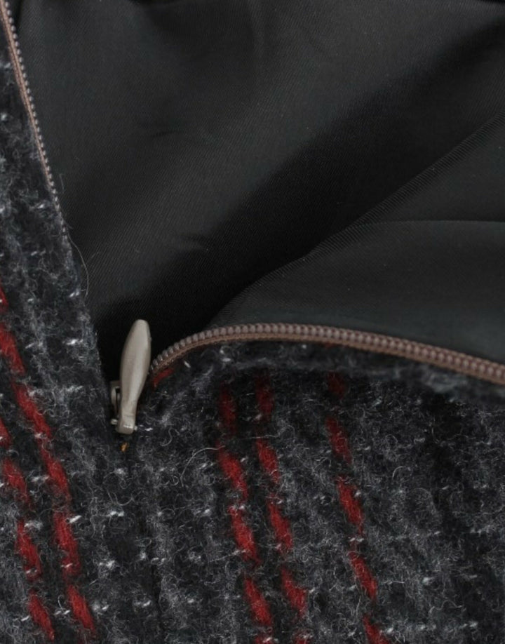 Costume National Gray wool mini skirt