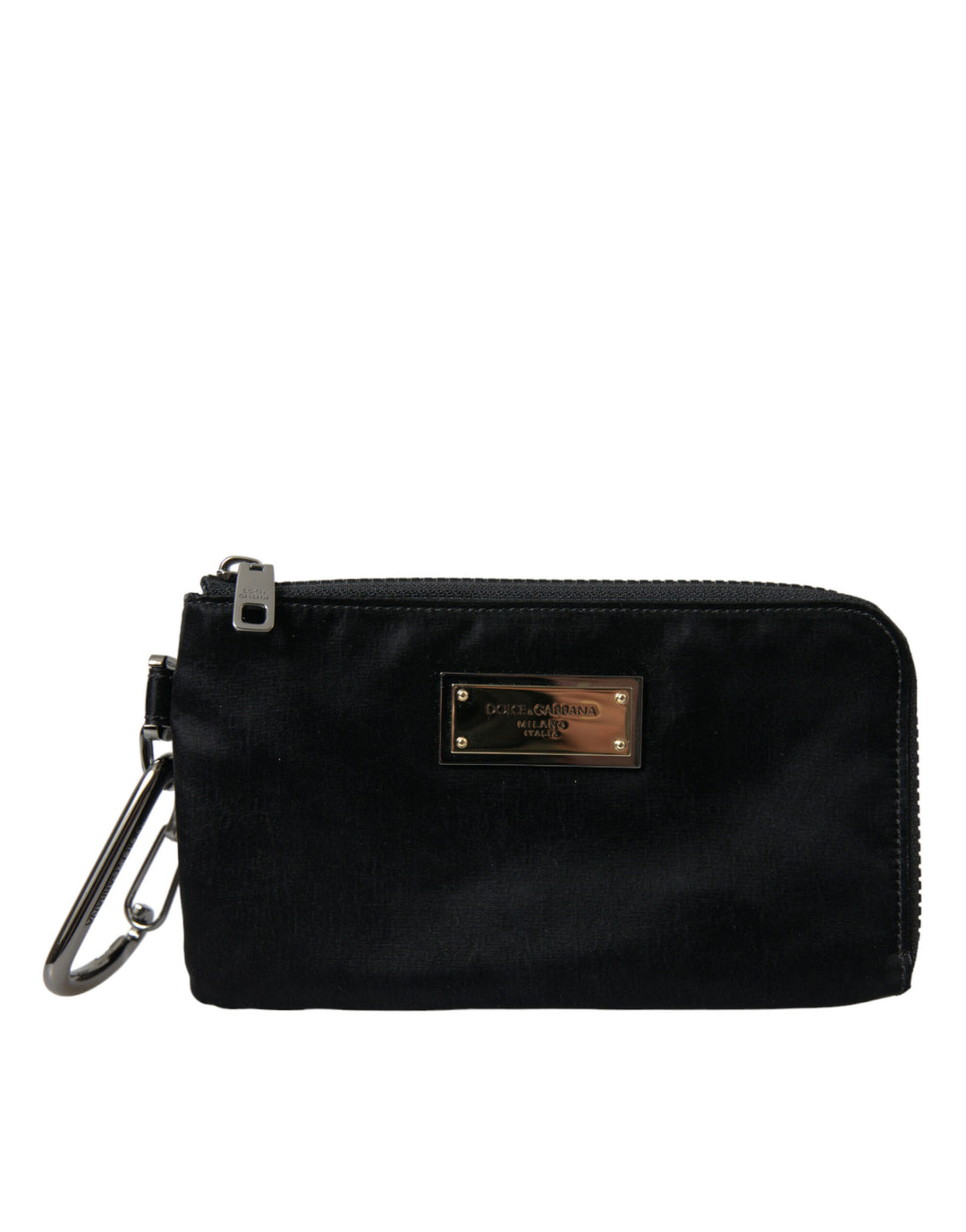 Dolce & Gabbana Black Nylon Logo Plaque Keyring Pouch Clutch Bags Dolce & Gabbana Regular price $655.00 Sale price $260.