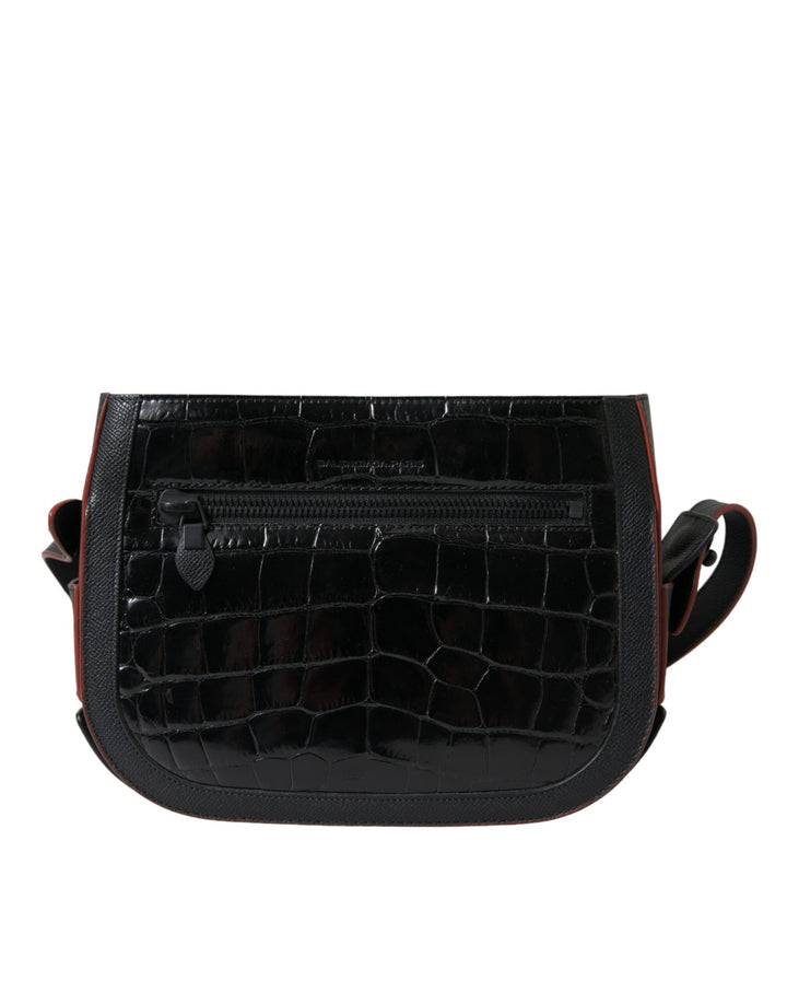 Balenciaga Black Exotic Leather Shoulder Crossbody Camera Bag