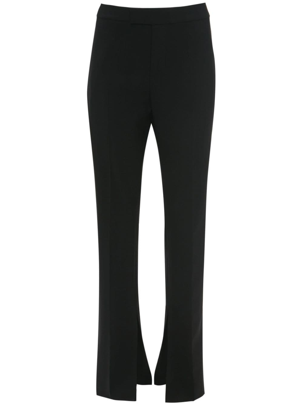 front-slit straight-leg trousers-0