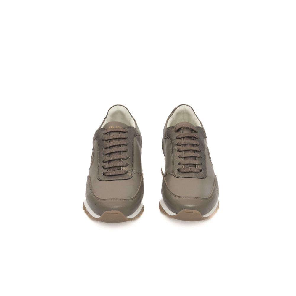 Cerruti 1881 Beige Cowhide Women Sneaker