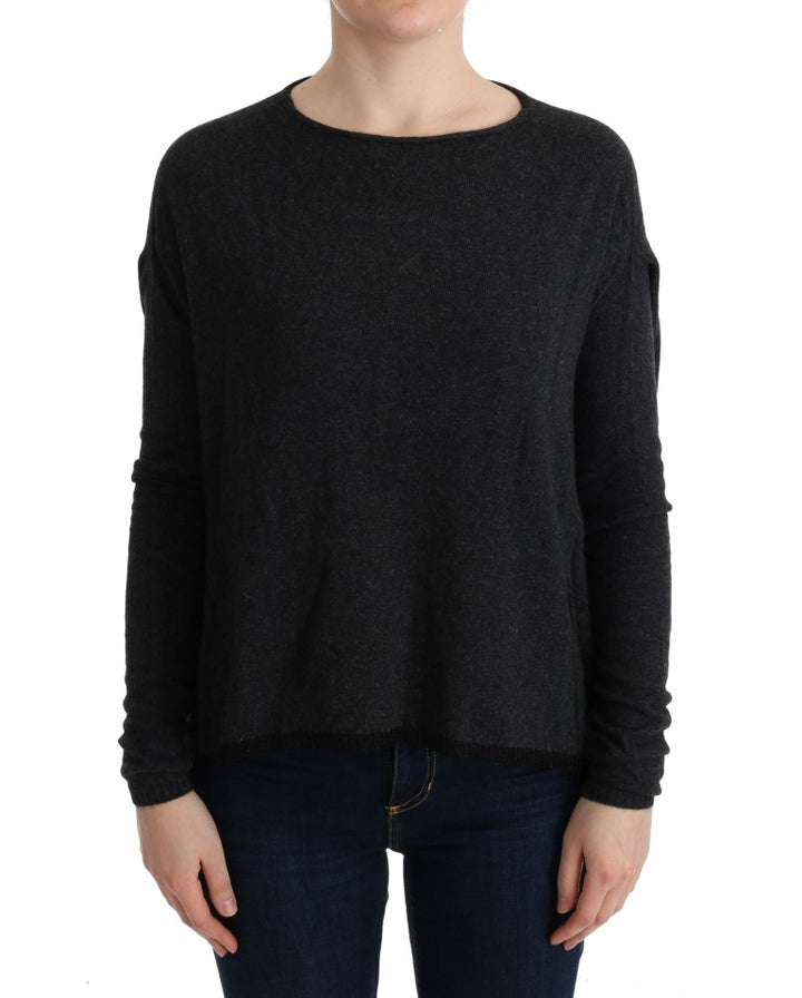 Costume National Gray Viscose Knitted Sweater