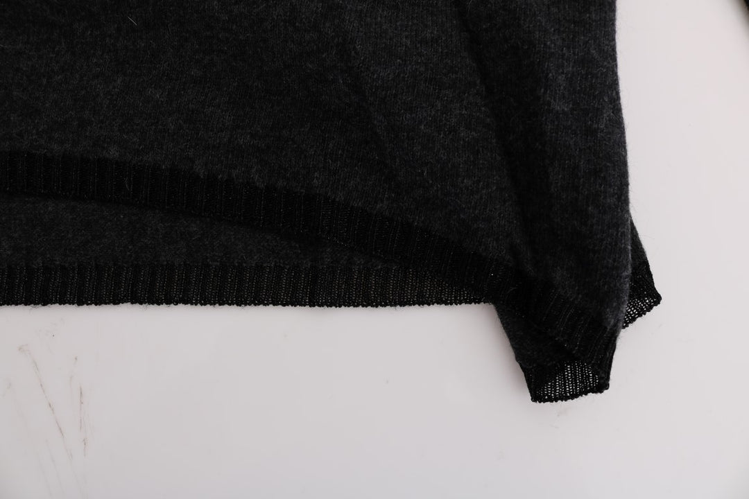 Costume National Gray Viscose Knitted Sweater