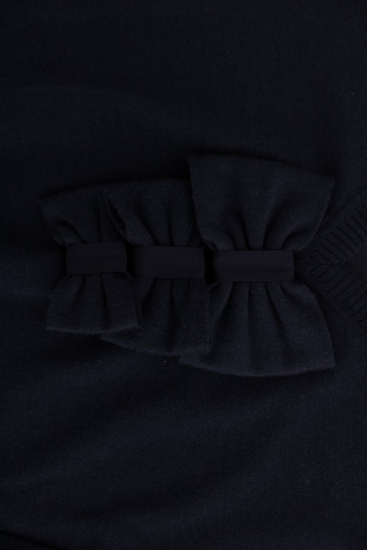 MARGHI LO' Blue Wool Long Sleeve Shift Dress