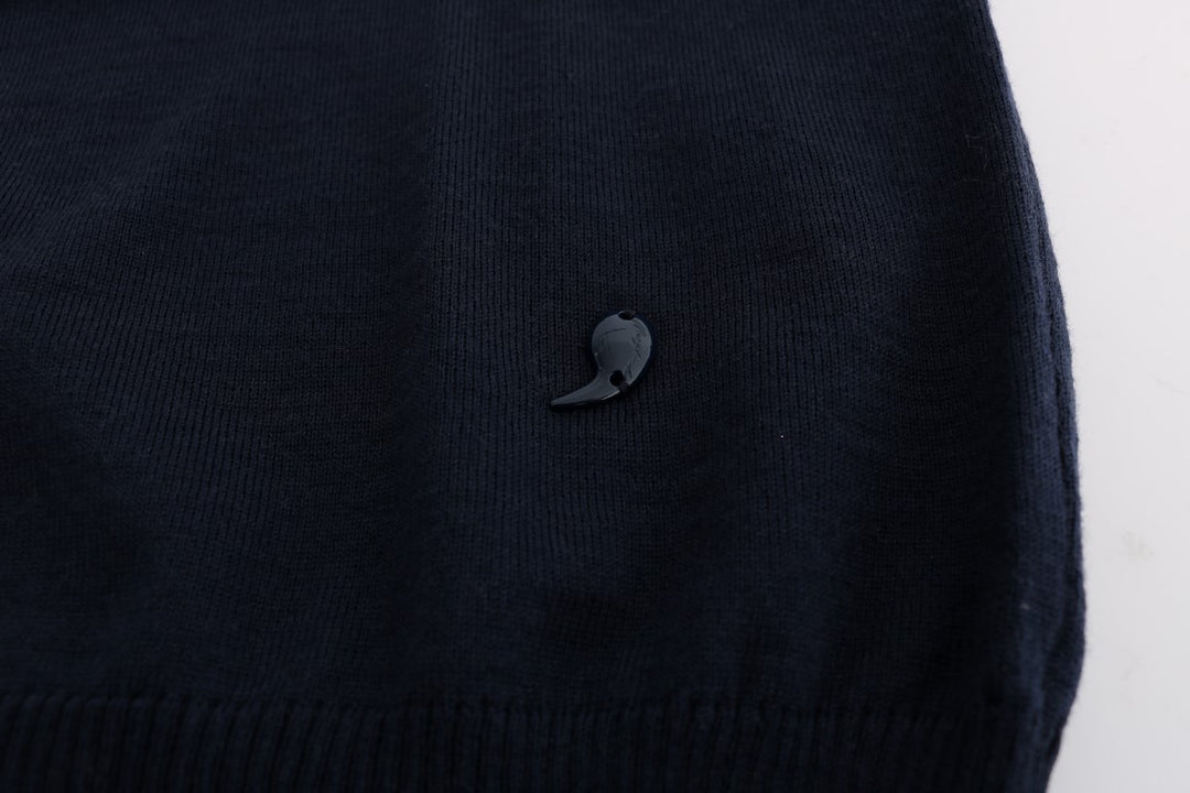 MARGHI LO' Blue Wool Long Sleeve Shift Dress