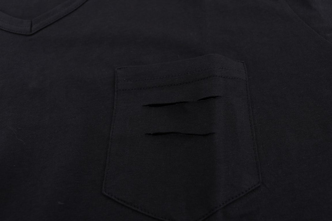 Daniele Alessandrini Blue Cotton V-neck T-Shirt