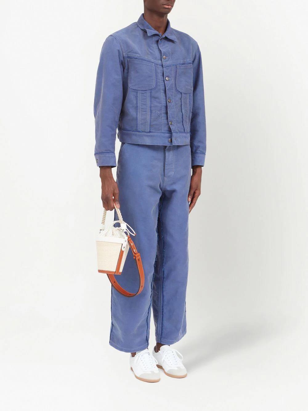 MAISON MARGIELA Fire Bucket woven-raffia shoulder bag-1