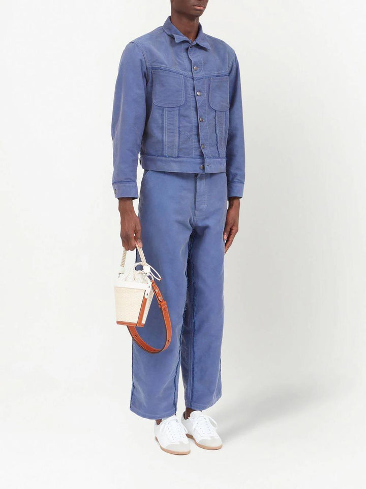 MAISON MARGIELA Fire Bucket woven-raffia shoulder bag-1