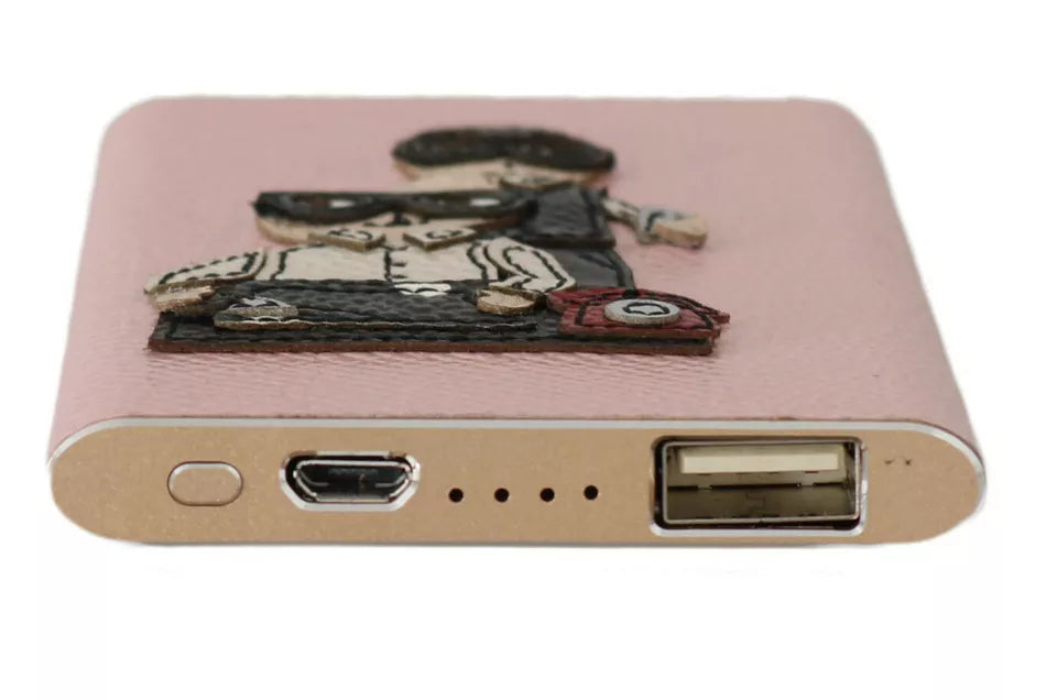 Dolce & Gabbana Charger USB Pink Leather #DGFAMILY Power Ban