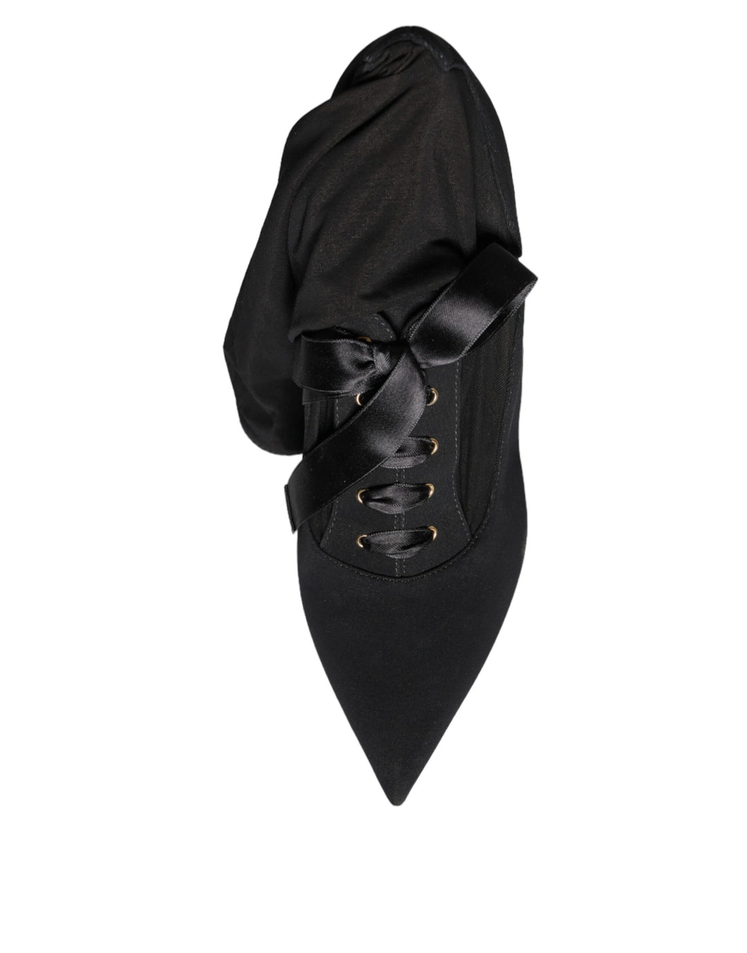 Dolce & Gabbana Black Stiletto Heels Mid Calf Boots Shoes