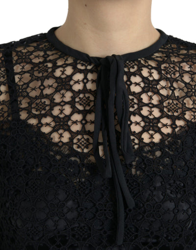 Dolce & Gabbana Elegant Floral Lace Blouse Top