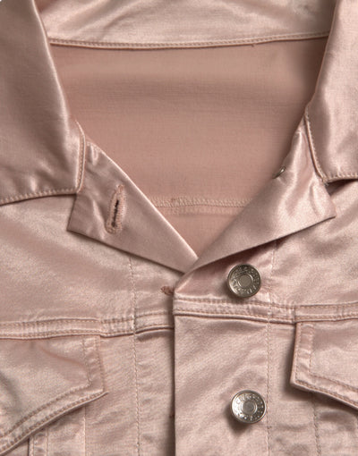 Dolce & Gabbana Elegant Pink Cropped Denim Jacket