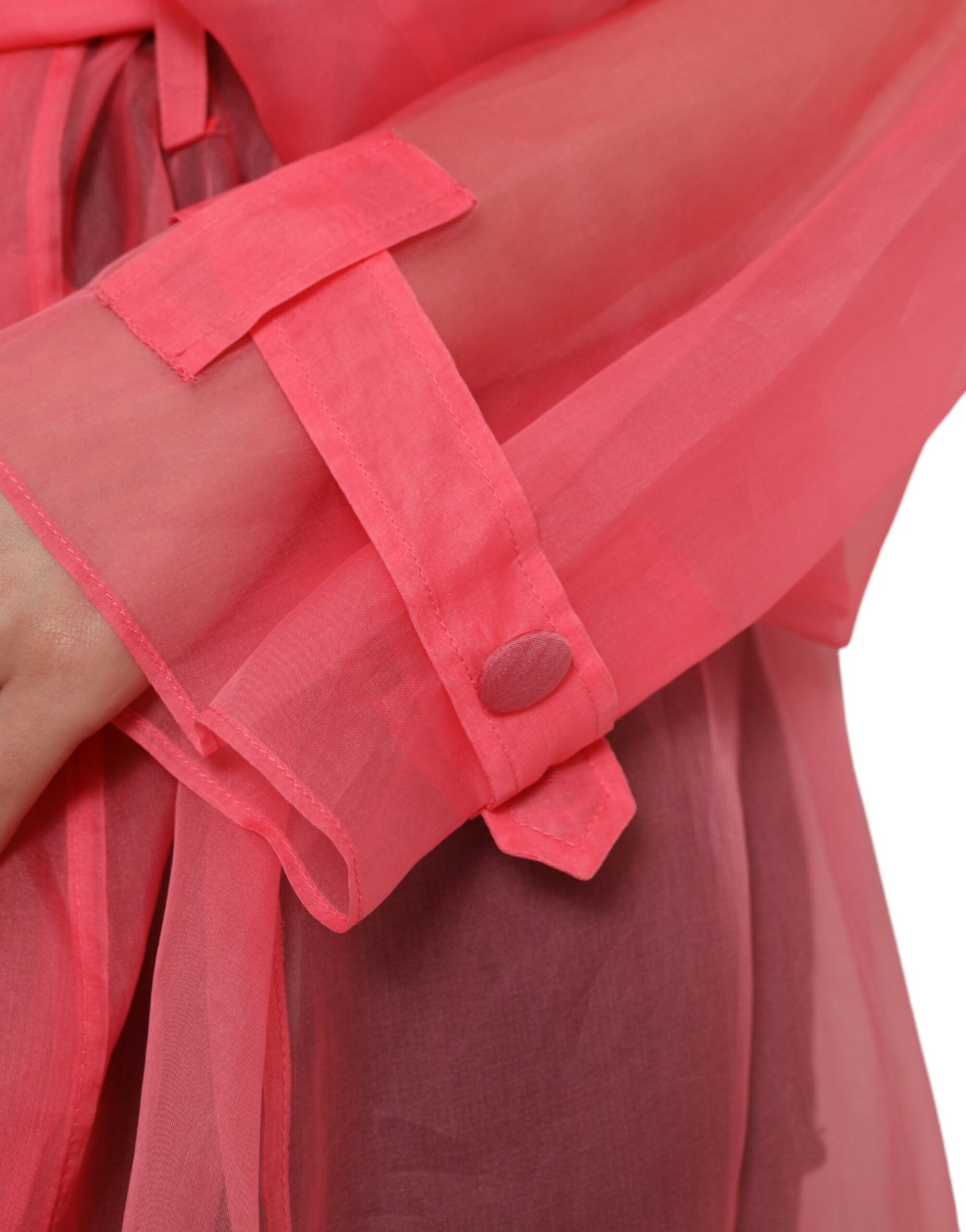 Dolce & Gabbana Elegant Pink Silk Long Jacket
