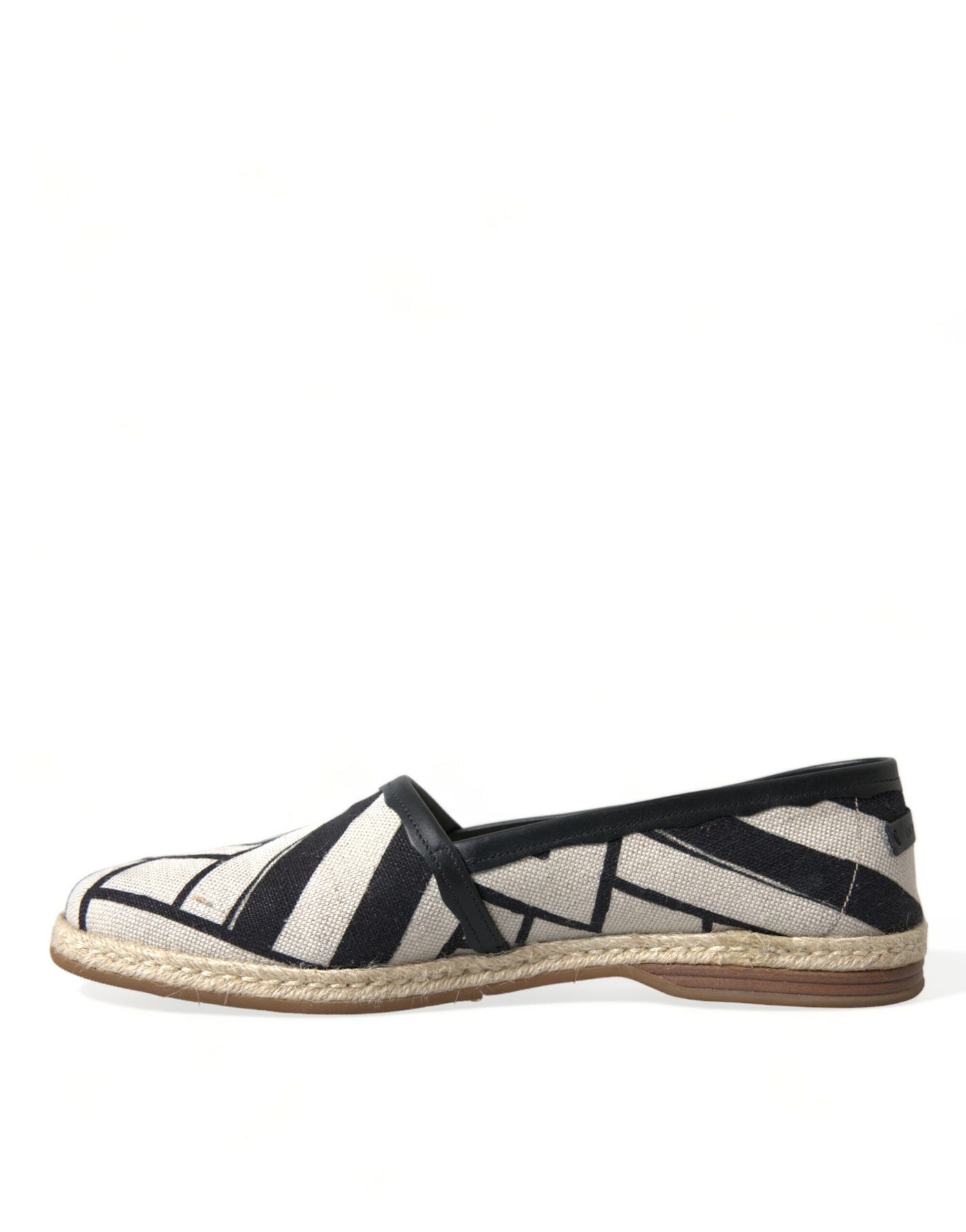 Chic Striped Luxury Leather Espadrilles