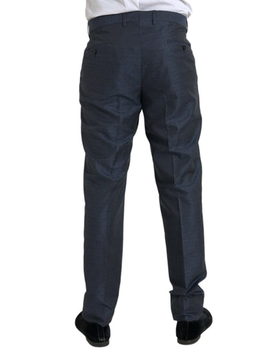Dolce & Gabbana Blue Wool Men Skinny Dress Pants