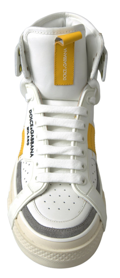 Dolce & Gabbana High-Top Perforated Leather Sneakers