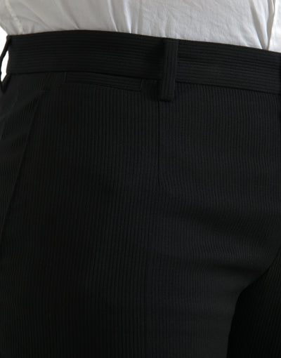 Dolce & Gabbana Black Wool Stretch Men Skinny Pants