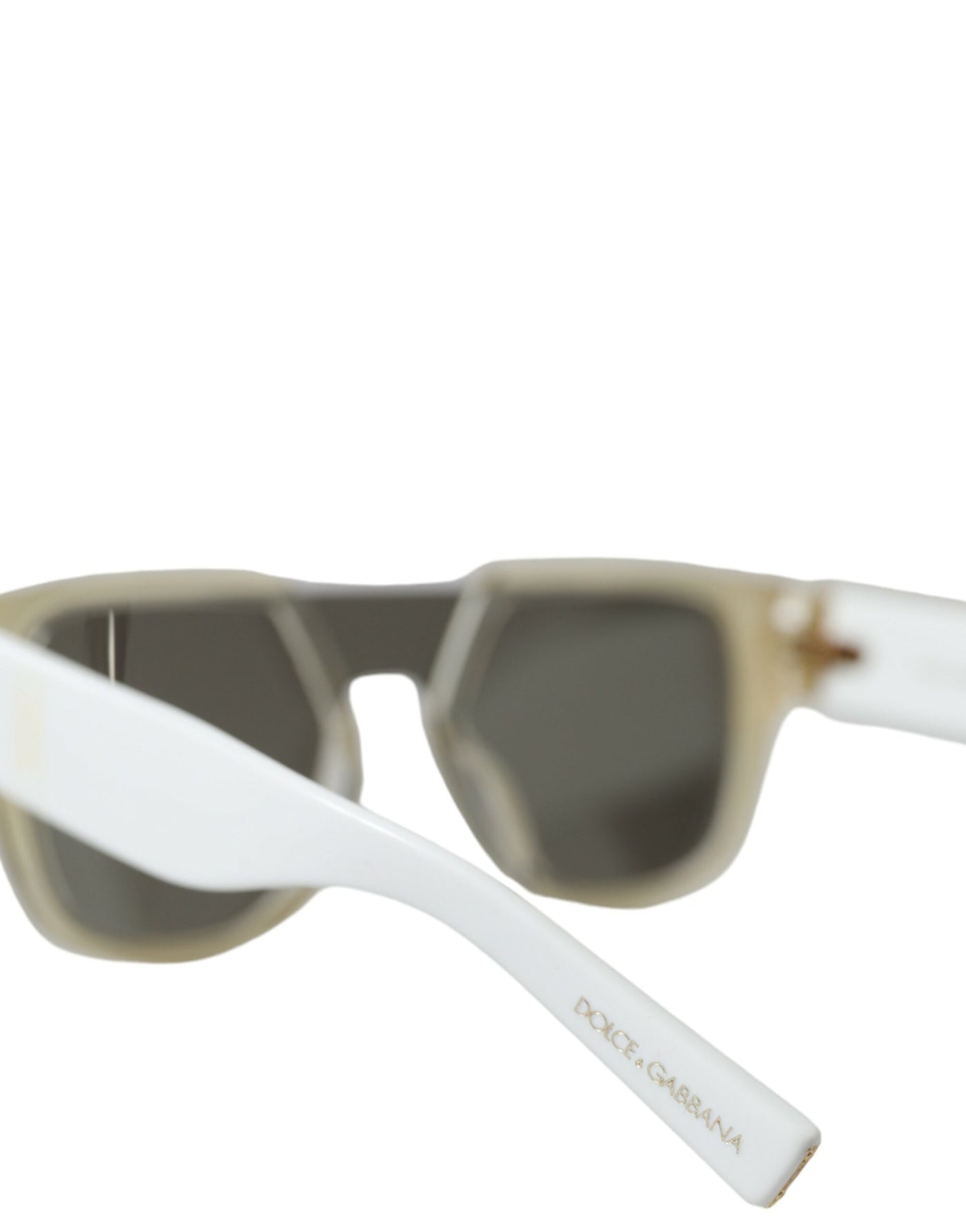 Dolce & Gabbana Chic White Acetate Designer Sunglasses