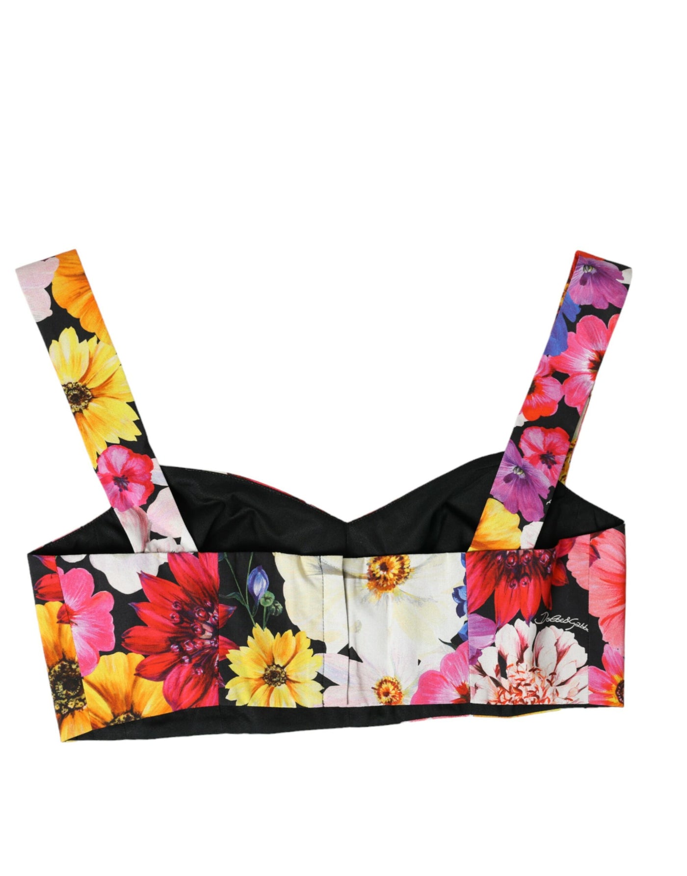Dolce & Gabbana Exquisite Floral Bustier Crop Top