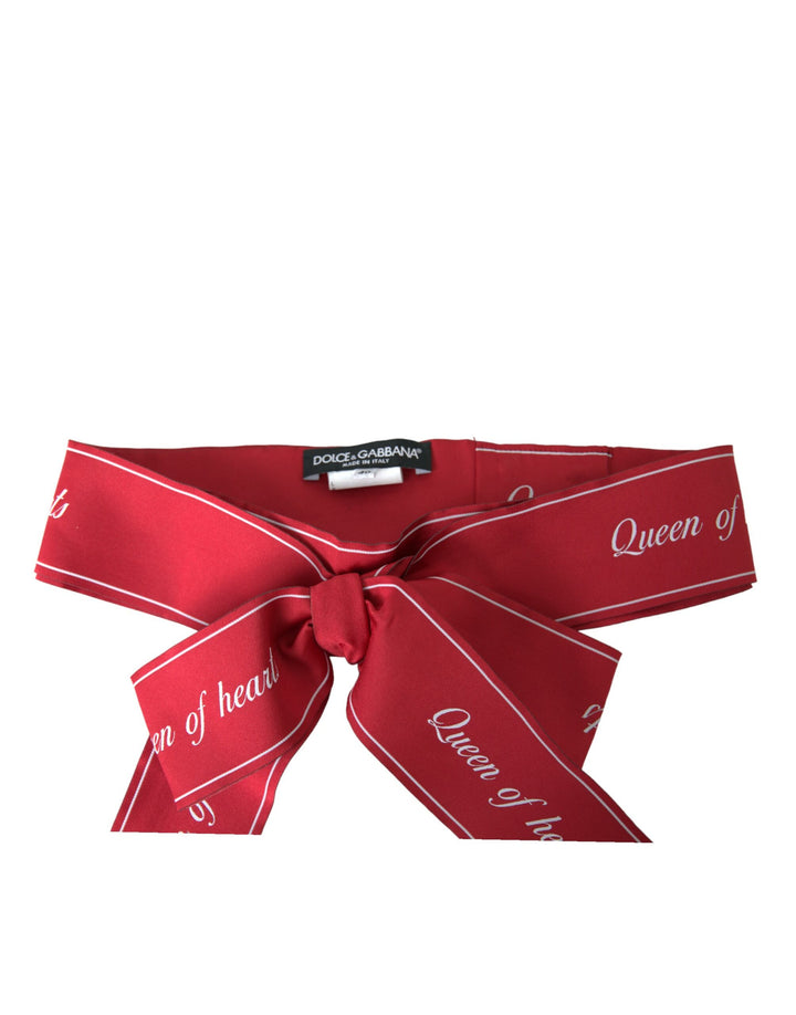 Dolce & Gabbana Red Polyester QUEEN OF HEARTS Belt