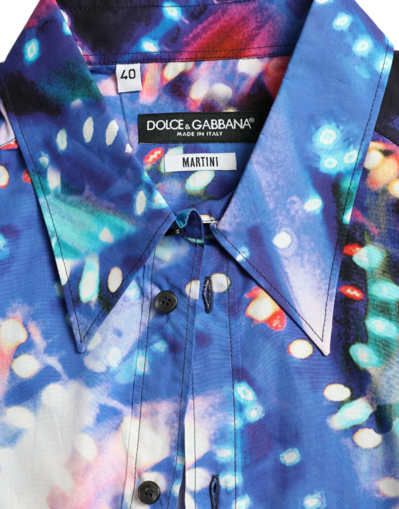 Dolce & Gabbana Multicolor Luminarie Slim MARTINI Shirt