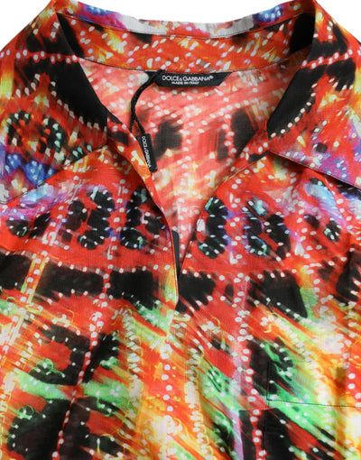 Dolce & Gabbana Multicolor Luminarie Print Cotton T-shirt