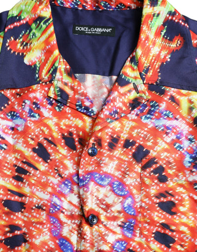 Dolce & Gabbana Multicolor Luminarie Silk Casual Shirt