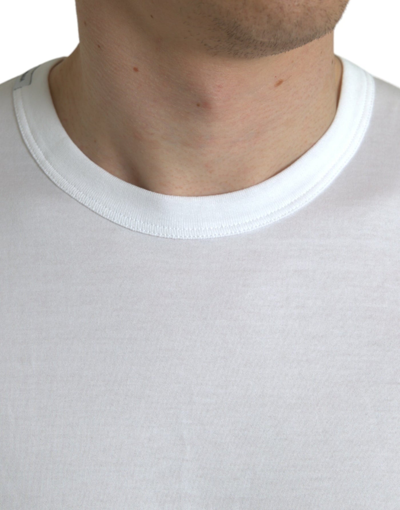 Dolce & Gabbana White Logo Crew Neck Short Sleeves T-shirt