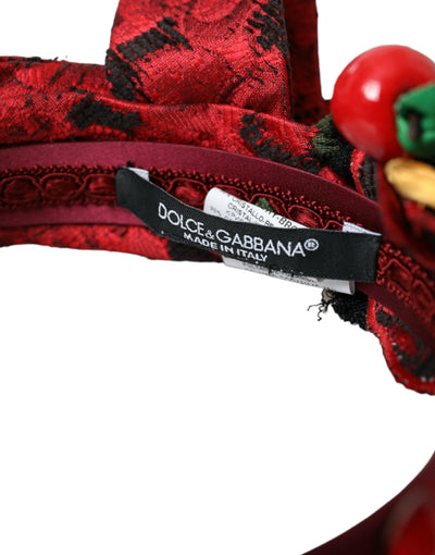 Red Cherry Sicily Embellished Women Hairband Diadem