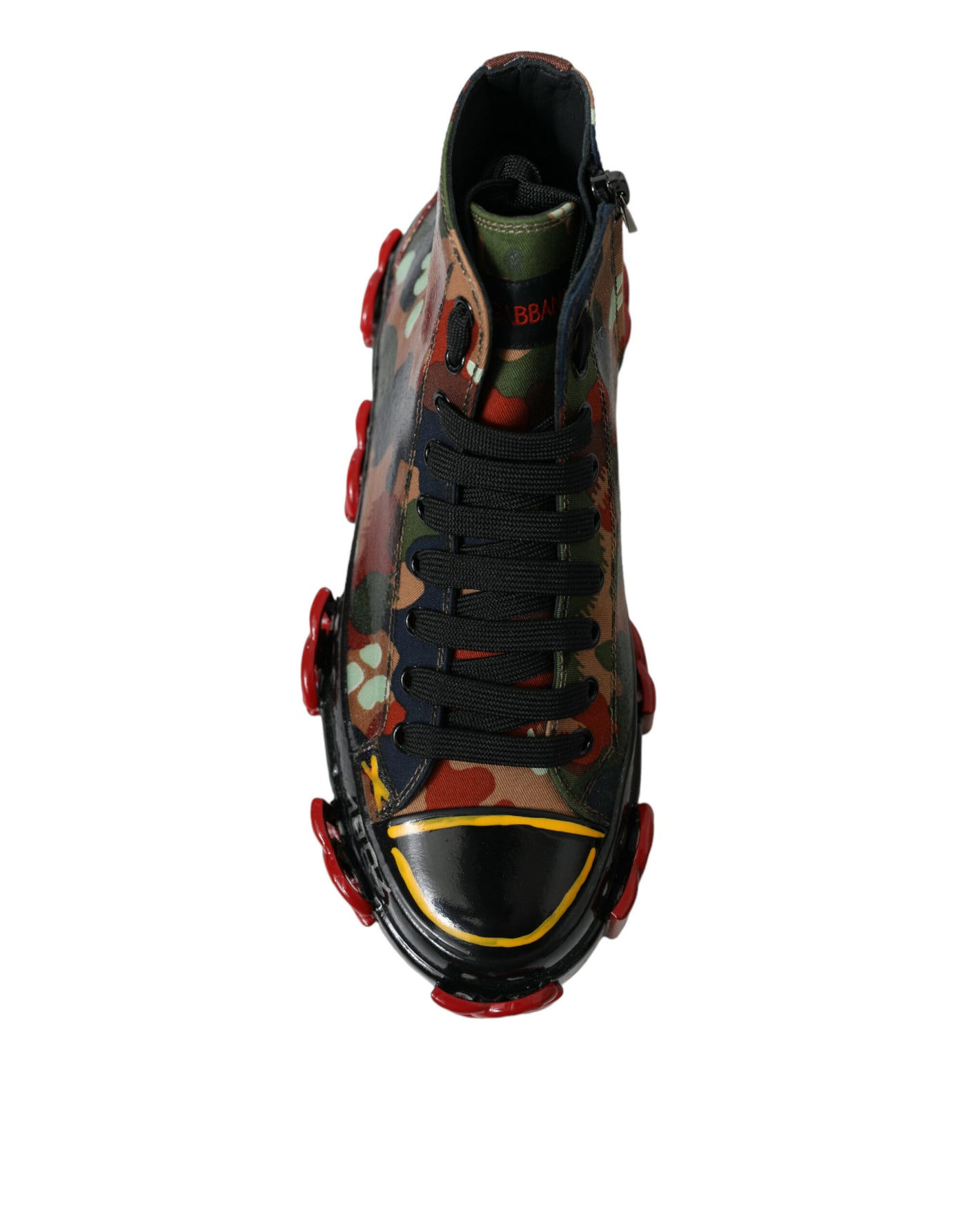Dolce & Gabbana Multicolor Camouflage High Top Sneakers Shoes