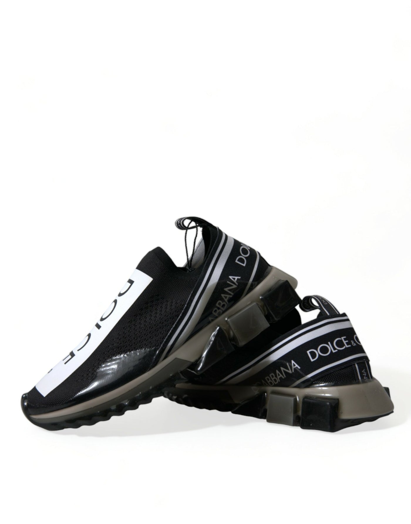 Dolce & Gabbana Black White Slip On Sneakers Sorrento Shoes